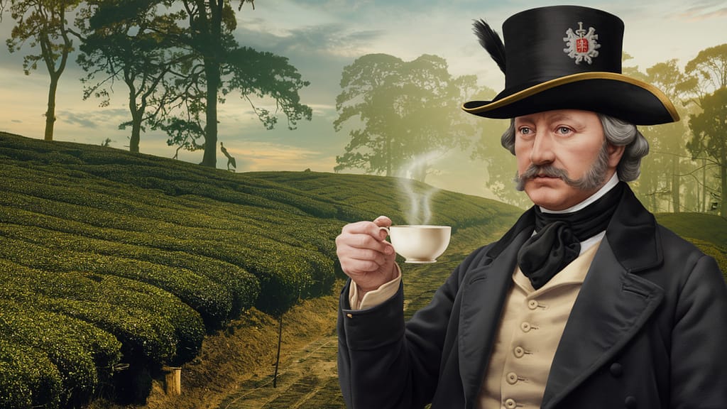 An english man drink a cup of Earl Grey Tea